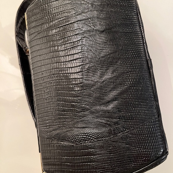 Vintage Sterling lizard frame handbag - Picture 5 of 9